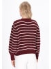 DreiMaster Maritim Sweater in wine red offwhite