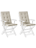 Beliani 2er-Set Auflagen MAUI PREMIUM in Beige
