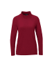GOLDNER Kurzgröße:  Stehbundshirt Stehkragenshirt mit Langarm in dunkelrot