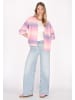 myMo Damen Cardigan in Pink Mehrfarbig