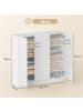HOMCOM Schuhschrank-105L x 26B x 80H cm-Weiß