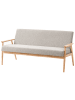 Beliani 3-Sitzer Sofa ESRUM in Grau/Braun - (W) 151 x (H) 79 x (L) 72 cm