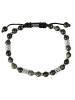 Adeliás Herren Armband – Kugelarmband aus Edelstahl mit Tigerauge 19,5 cm in silber