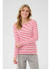 Kaffe Langarm-Shirt Liddy Regular fit in Chalk/Pink - Lilac Heart