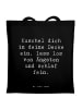 Mr. & Mrs. Panda Tasche Spruch Alleine schlafen lernen mit Spruch in Schwarz