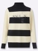 Heine Pullover in schwarz-champagner-gestreift