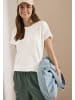 Cecil Solid Structure Bluse in Vanilla White