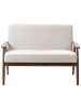 Beliani 2-Sitzer Sofa ESRUM in Grau/Braun - (W) 111 x (H) 79 x (L) 72 cm