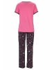 VIVANCE DREAMS Pyjama in pink-schwarz-gemustert