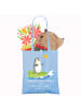 Mr. & Mrs. Panda Tragetasche Pinguin Surfer mit Spruch in Sky Blue