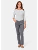 GOLDNER Jeanshose LOUISA Jeans LOUISA mit Stickerei in grau