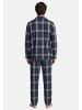 Seidensticker Pyjama Classic Flannel in Total eclipse