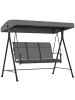 Outsunny Hollywoodschaukel 200L x 133B x 176H cm Dunkelgrau