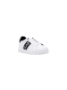 EA7 Emporio Armani Schwarz , Weiß Schwarz und Weiß Leder Low-Top-Sneaker