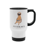 Mr. & Mrs. Panda Thermo-Kaffeebecher Faultier Kaffee mit Spruch in Weiß