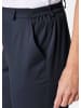 GOLDNER Sportive Capri-Hose aus trageangenehmen Satin in dunkelmarine