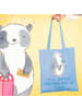 Mr. & Mrs. Panda Tragetasche Friseur Talent mit Spruch in Sky Blue