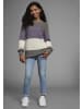 Kangaroos Strickpullover in lila geringelt