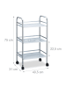 relaxdays Servierwagen in Weiß - (B)40,5 x (H)75 x (T)31 cm