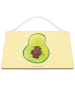 Mr. & Mrs. Panda Deko Schild Avocado Kern ohne Spruch in Gelb Pastell
