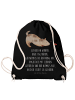 Mr. & Mrs. Panda Rucksack-Beutel Hund Marienkäfer mit Spruch in Schwarz