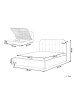 Beliani 3-tlg Doppelbett CHALLANS in Beige/Schwarz