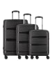 D&N Travel Line 4300 4 Rollen Kofferset 3-teilig schwarz