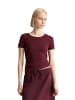 Marc O'Polo DENIM T-Shirt mit Struktur slim in Dark Red
