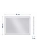 relaxdays Badspiegel "Light" - (B)80 x (H)60 cm