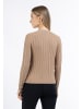 DreiMaster Klassik Damen Strickjacke Mit Knöpfen in Dunkelsand