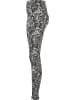 Urban Classics Urban Classics Damen Ladies Soft AOP Leggings in blackpaint