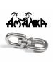 AMANKA Drehwirbel Edelstahl Swivel Tragkraft 420 KG geschlossen silber