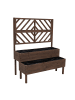 relaxdays Blumenkasten mit Spalier in Dunkelbraun - (B)109 x (H)135 x (T)62 cm