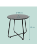 relaxdays Beistelltisch in Schwarz - (H)46 x Ø 44 cm