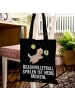 Mr. & Mrs. Panda Shopping Tasche Otter Beachvolleyball mit Spruch in Schwarz
