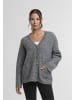 Noisy may Noisy may Gestrickte Strickjacke in medium grey melange