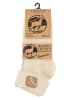 Cotton Prime® 2 Paar Wollsocken Alpaka Socken mit Umschlag in ecru/hellgrau