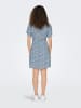 ONLY Legeres Mini Kleid Sommerliches Design Muster in Blau-2