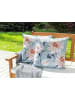 Beliani 2er-Set Gartenkissen APRICALE in Blau