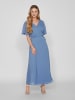 Vila Elegantes Wickelkleid mit Gürtel Maxi Long Dress VIRILLA in Blau-3