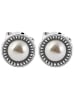 Adeliás Damen Ohrringe – Ohrstecker aus 925 Silber mit Perle in silber