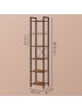 VASAGLE Regal Barnet in Braun-Schwarz - (B)30 x (H)187 x (T)39.6 cm