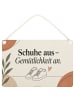 Mr. & Mrs. Panda Schild Schuh modern Design mit Spruch in Weiß