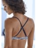 LASCANA Bügel-Bandeau-Bikini-Top in marine-weiß
