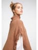 IZIA Damen Strick Poncho in Braun