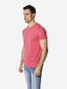 KOROSHI Basic baumwolle henley t-shirt in pink