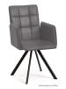 58 aufm Kessel ARMLEHNSTUHL drehbar (8er-Set) Despo 52x91x60 Schwarz/Grau