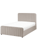 Beliani 2-tlg Doppelbett LUNAN in Beige/Schwarz