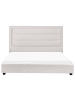 Beliani 2-tlg Doppelbett ROUEN in Beige/Schwarz