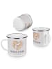 Mr. & Mrs. Panda Edelstahl Trinkbecher Otter Herz mit Spruch in Grau Pastell